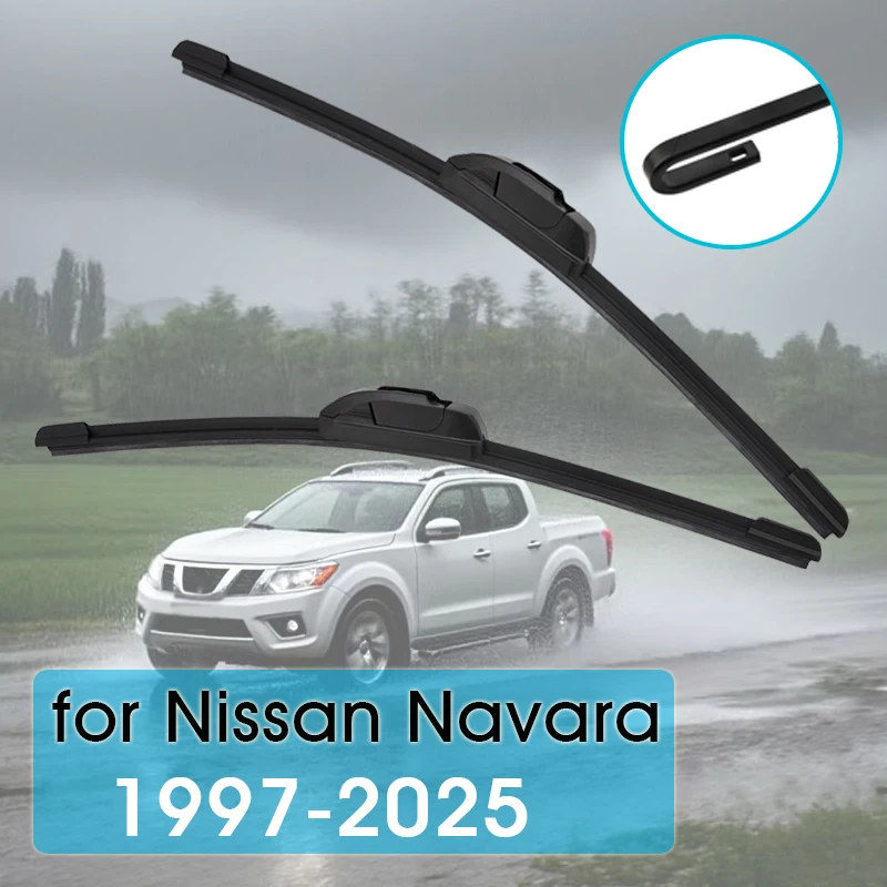 

KOSOO Автомобильный дворник для Nissan Navara D22 D23 D40 1997-2025 Щетка стеклоочистителя передние дворники подходят для U-образного крючка, щетки стеклоочистителя автомобиля