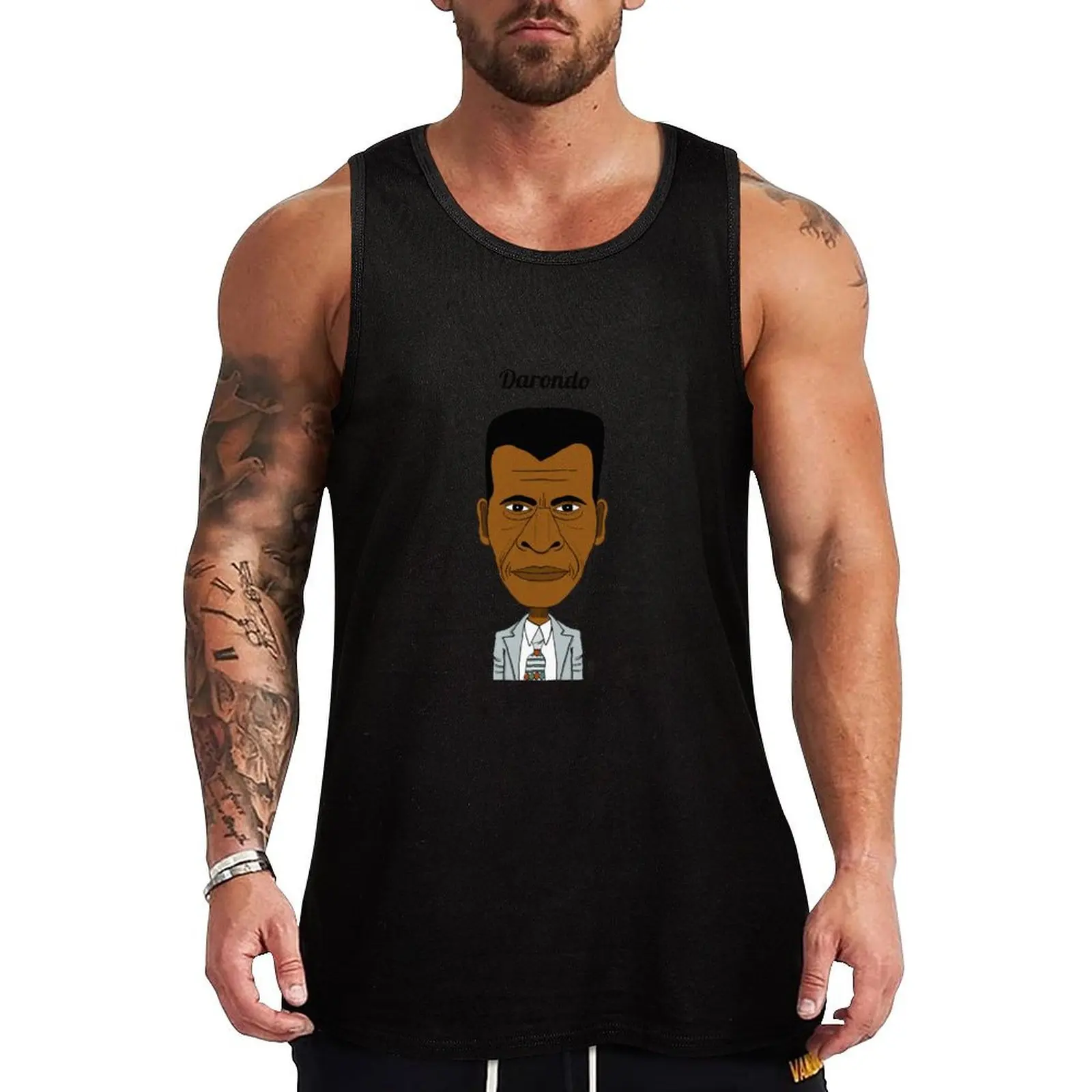 

Drawn portrait of Darondo with Name. Tank Top Light Airy Tank Top Summer Breathable Sleeveless