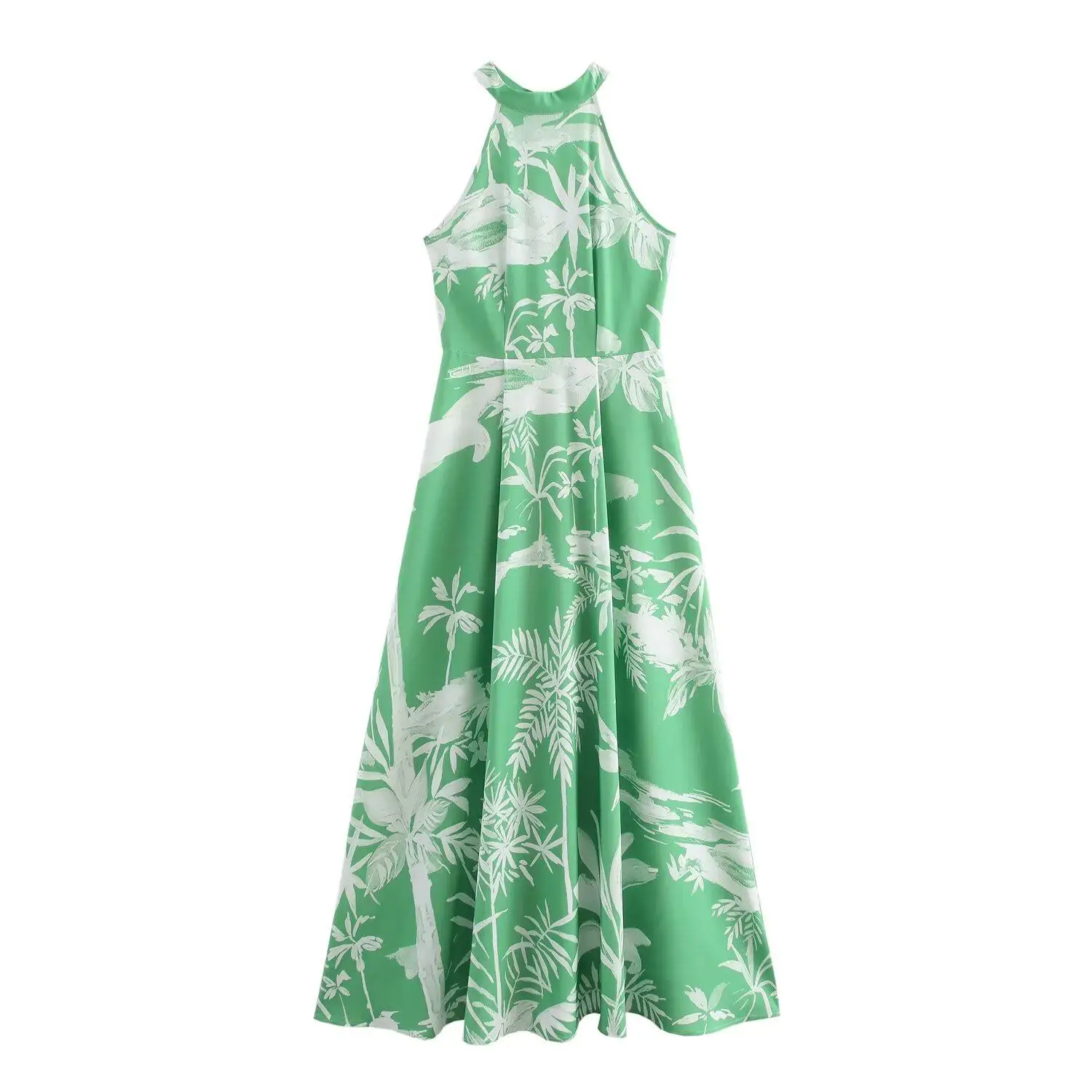 Green Print Neck Dr… - image