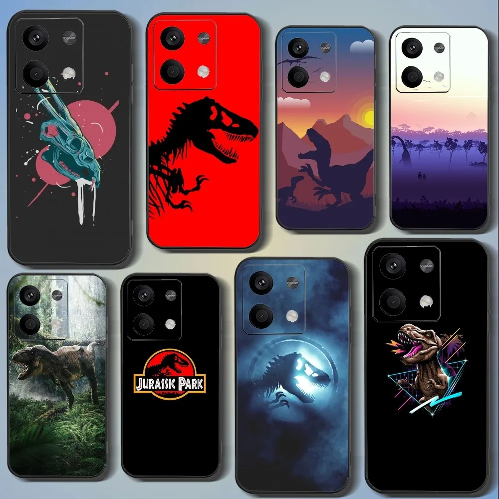 J-Jurassic P-Park Phone Case For Xiaomi 11 Redmi Note 11 5G 8T 9A 9 10T Note8Pro Note9 12SUltra Black Case