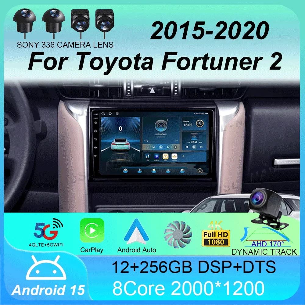 

Car Radio Android 15 For Toyota Fortuner 2 2015 2016 2017 2018 2019 2020 Stereo Multimedia Navigation GPS Carplay 2 din Headunit