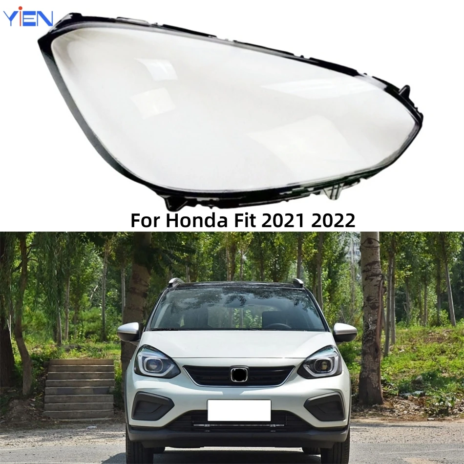 

For Honda Fit 2021 2022 Automotive Accessories Lampshade Caps Headlight Housing Car Front Headlight Lens Cover Lights Shell