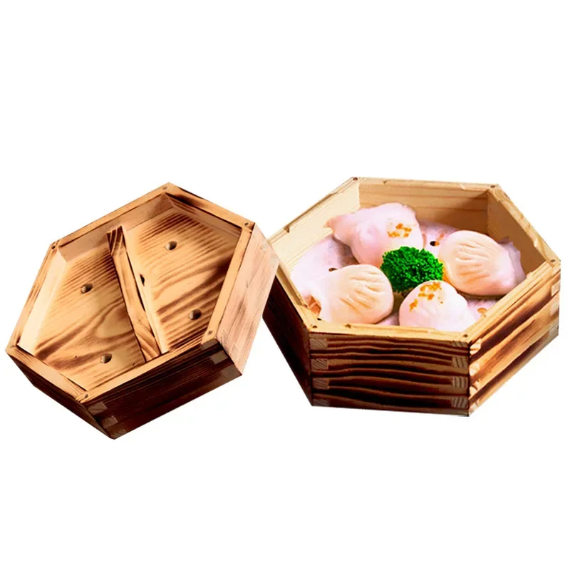 Chinese Dumplings Bamboo Steamer Cooker with Lid Dimsum Steamer Fish Rice food Vegetable Basket Kitchen Cooking Tools basket pot