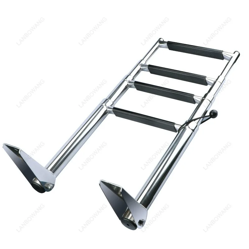 304 Stainless Steel Foldable Telescopic Boarding Ladder FOR Yacht Speedboat, Marine Deck Embarkation Step