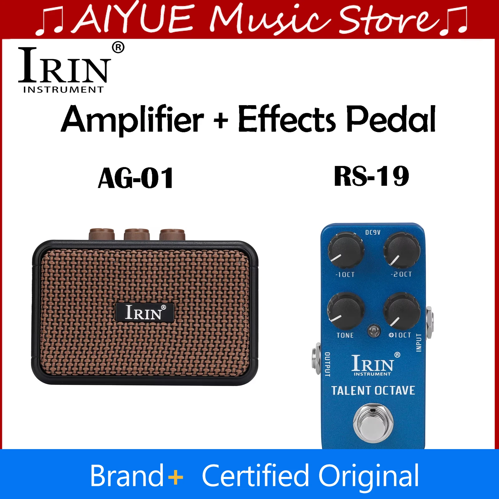 

IRIN RS-19 Electric Guitar Effects Pedal With Amplifiers 2Pcs/set TALENT OCTAVE Effects Professional Guitar Instrument Accessory