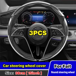 Car Steering Wheel Cover For Fiat 500 Ducato Grande Punto Bravo Tipo Abarth 500l Panda Stilo Tipo Toro Argo Palio Carplay 500x