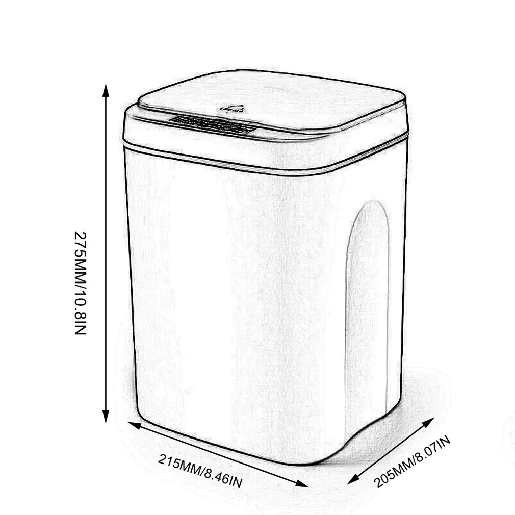 Smart Trash Can Rubbish Bucket Can Motion Sensor Touchless Inductive USB Trash Can With Lid Automatic Waste Basket