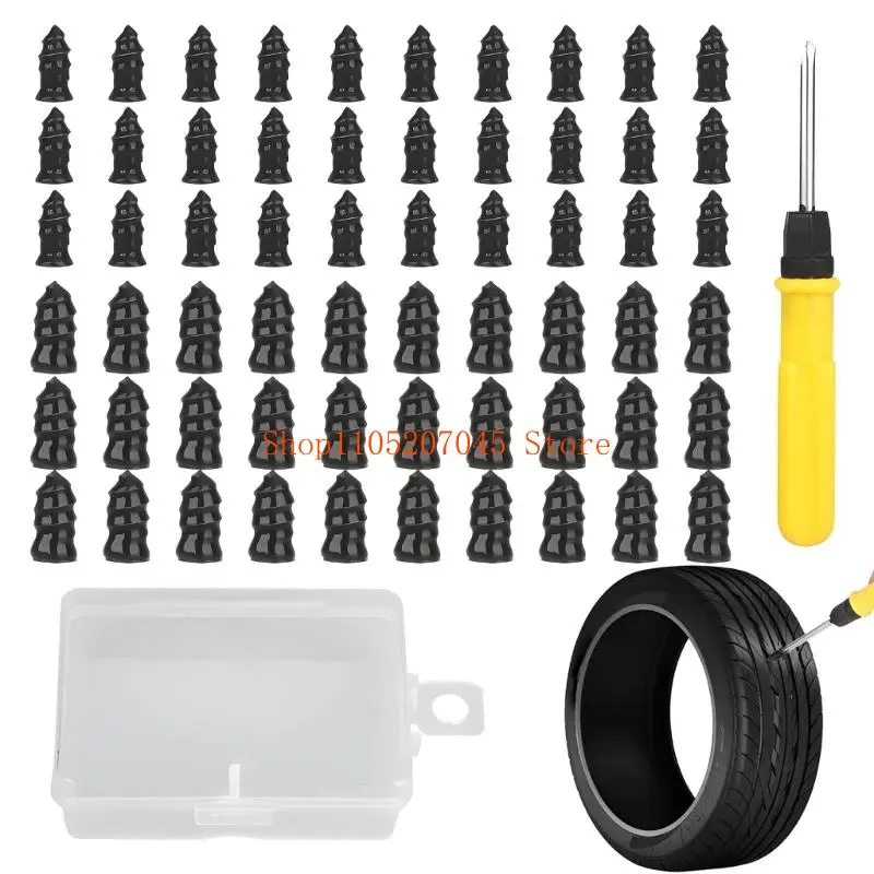 37cd Crisis Identity Vulcanizing Tire Outlet Set 60 Outlets with Driver for Car Motorbike Truck Tire Puncture