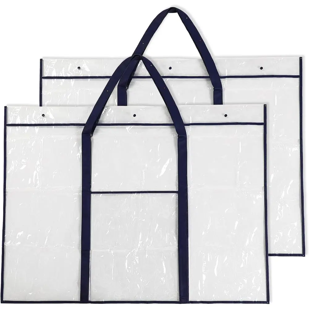 

Большая сумка для хранения плакатов 48 x 36 дюймов - Портфель для художественных работ с ключом, идеально подходит для организации в классе (синий)