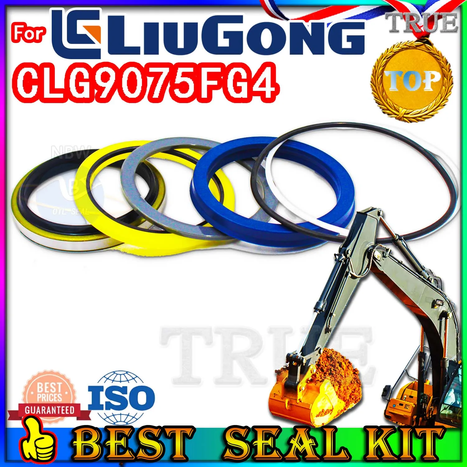 For Liugong CLG9075FG4 Oil Seal Repair Kit Boom Arm Bucket Excavator Hydraulic Cylinder MOTOR Piston Rod Shaft Replacement Dust