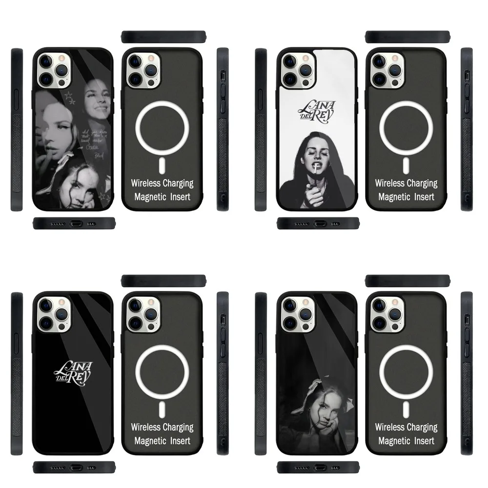 Singer L-Lana Del Rey Black Beauty Phone Case Strong Magnetic For IPhone 15,14,13,Pro,Max,Plus,11,12,Mini For Magsafe Wireless