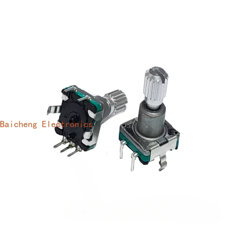 10PCS EC11 rotary encoder 30 position 15 pulse potentiometer 18 fixed point with button switch 17 flower shaft