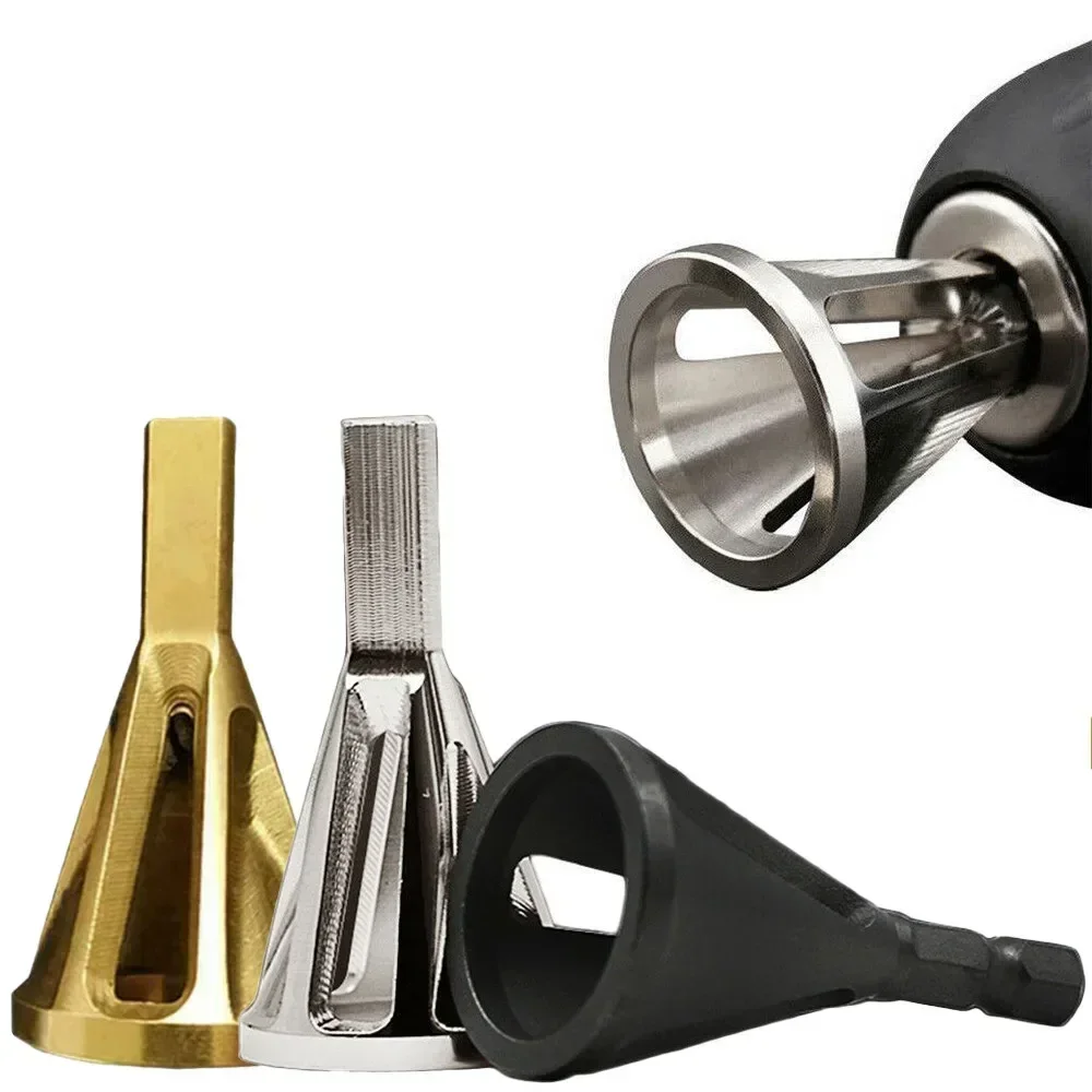 Three Blade New External Chamferer Deburring Triangular/hexagonal Handle Drill Bit Trimming Electric Tool Accessories