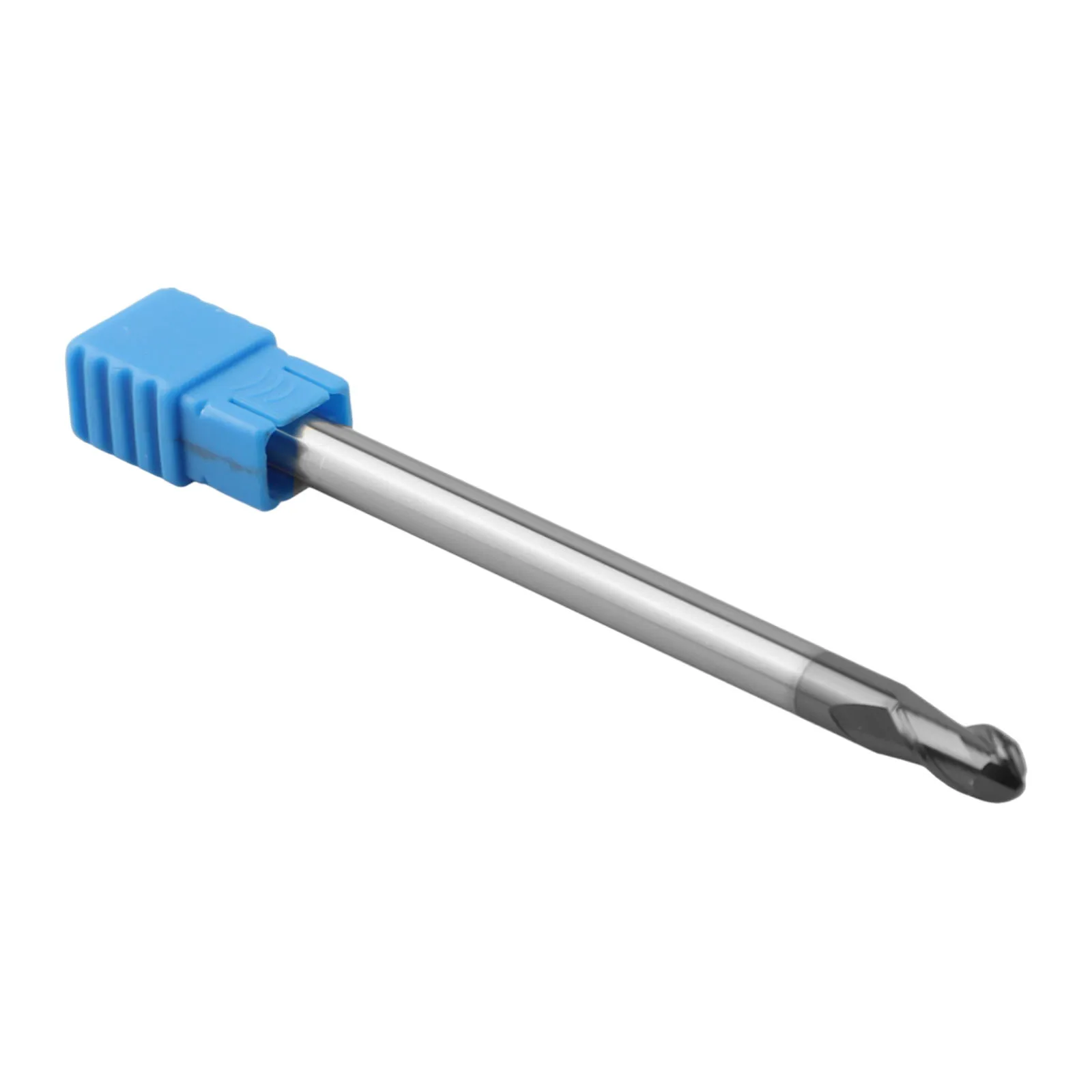 Fresa esférica de carboneto HRC50, 2 flautas, boa resistência, haste extra longa, adequada para superalistas e fresagem CNC
