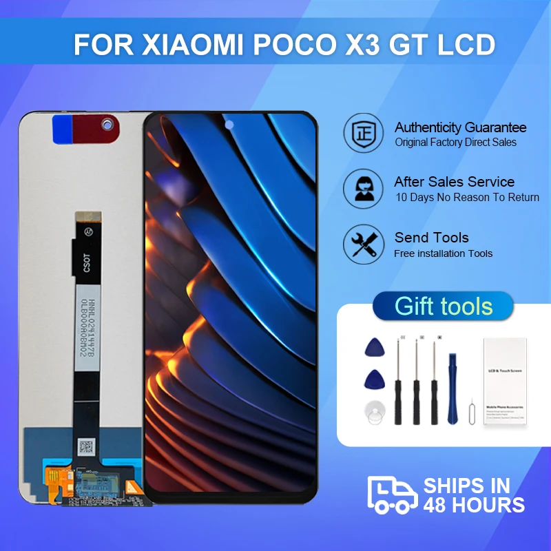 

6.6" Display For Xiaomi Poco X3 GT LCD Touch Screen Digitizer Assembly Replacement Parts For POCO X3GT 21061110AG LCD With Frame