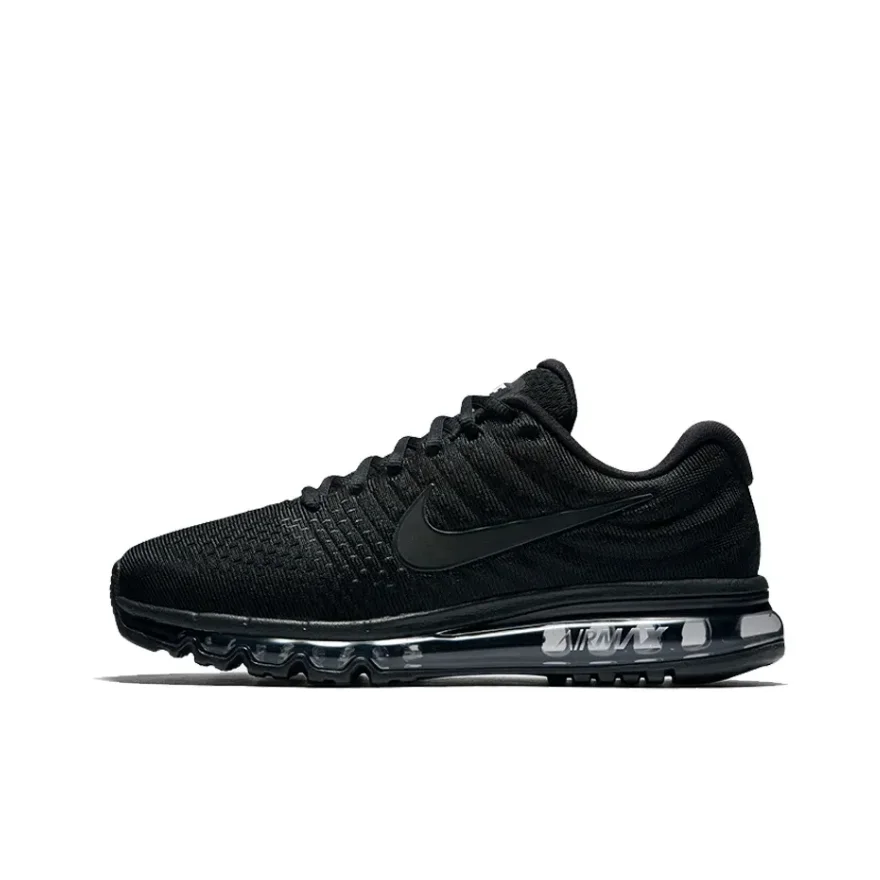 Nike Air Max 2017 Retro Comfortable Hundred Casual Running Shoes Non slip Wearable Sneakers Men and Women Black