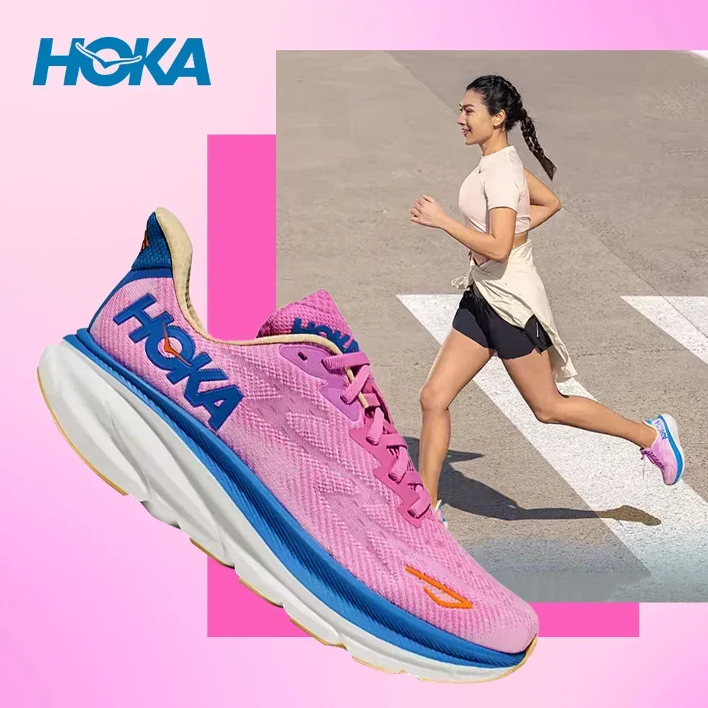 Luxury Hoka Clifton 9 Running Shoes Mens Women's Lightweight Cushioning Marathon Breathable Highway Trainer Sneakers