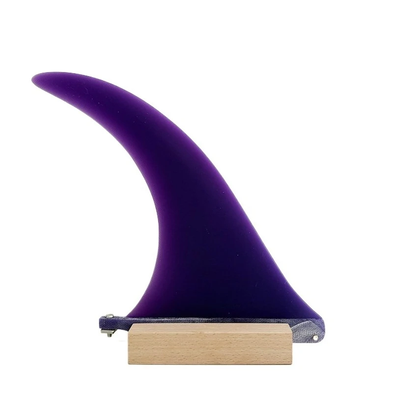 For 9.5 Inch Purple/transparent/pink/red/blue/white/green Smoke Gray Surfboard Tail Rudder, Excluding Wooden Base