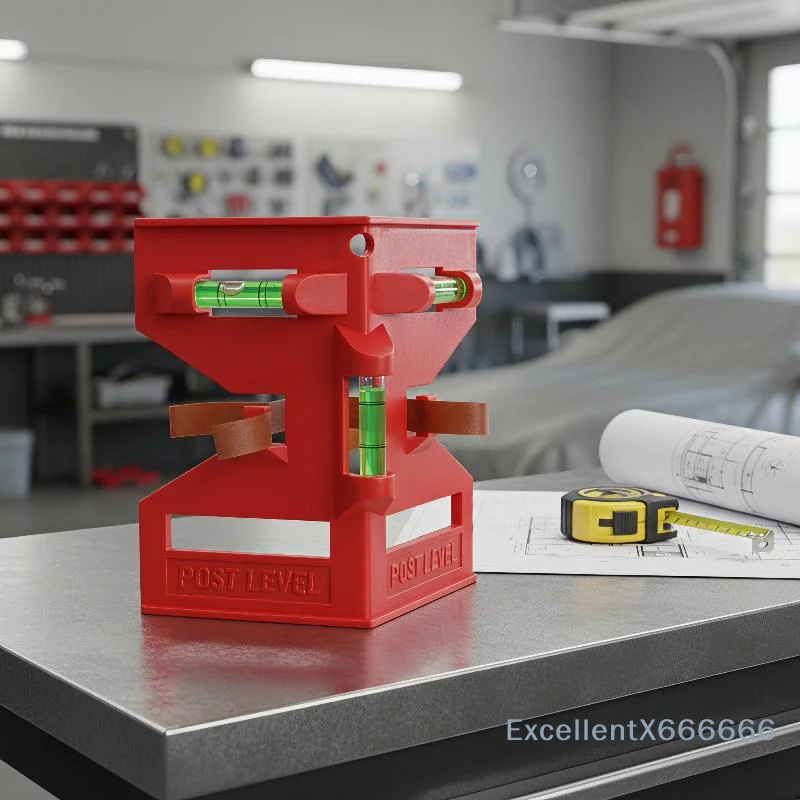 Magnetic Column Level Foldable Adjustable Design with Elastic Ring Portable Measuring Tool for Woodworking Home Repair