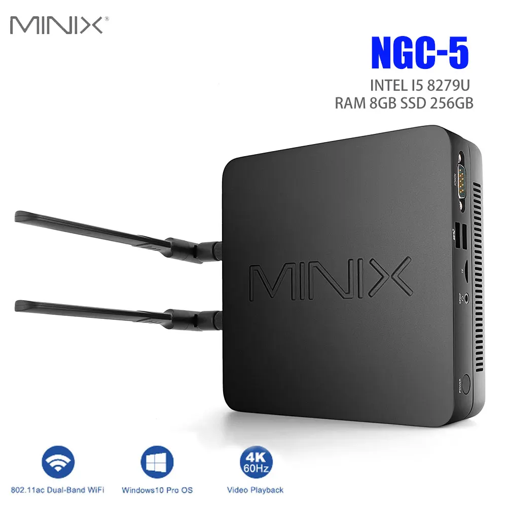 MINIX NGC-5 Mini Pc Intel i5-8279U RAM 8GB DDR4 SSD 256GB Windows 10 Pro BT4.2 4K 60Hz Gaming Computer Laptop Gamer Micro Pc