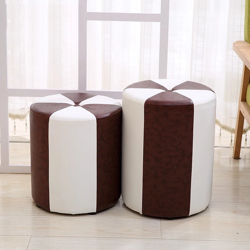 

Small Stool, Home Creative Fabric Small Bench, Fashionable Living Room Sofa Stool, Low Stool, Adult Bench, Solid Wood Coffee Table Stool