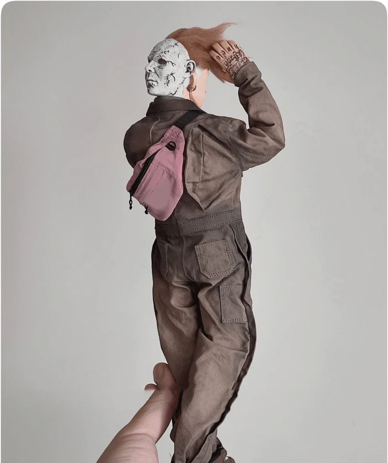 A5-5-5 1/6Scale Male Soldier Halloween Jumpsuit Mask Cosplay Costume Model for12''Dolls