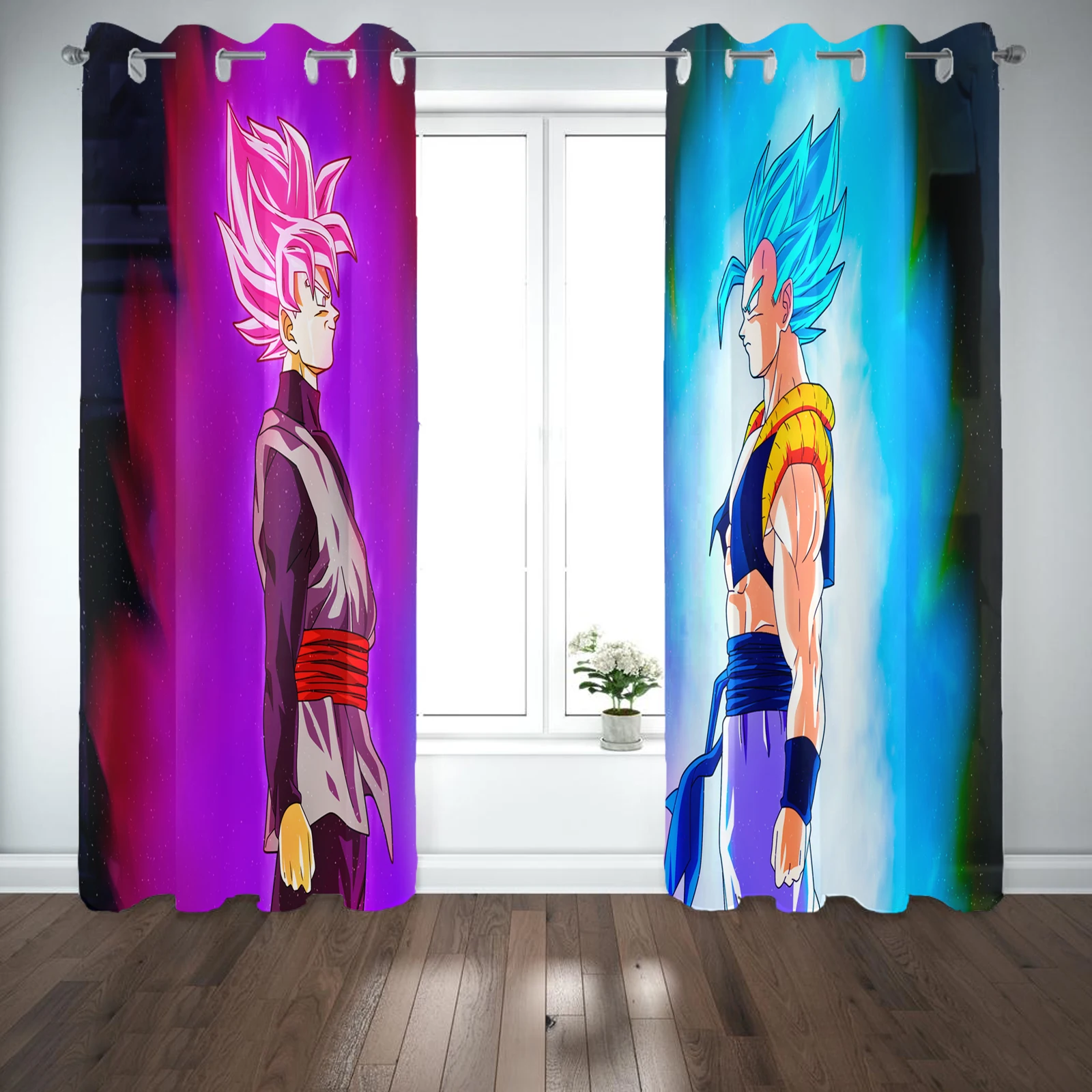 Dragon Ball  Cartoon Anime Dustproof  Balcony Screen Curtains For Living Room Bedroom Blackout Curtains Polyester Home Christmas