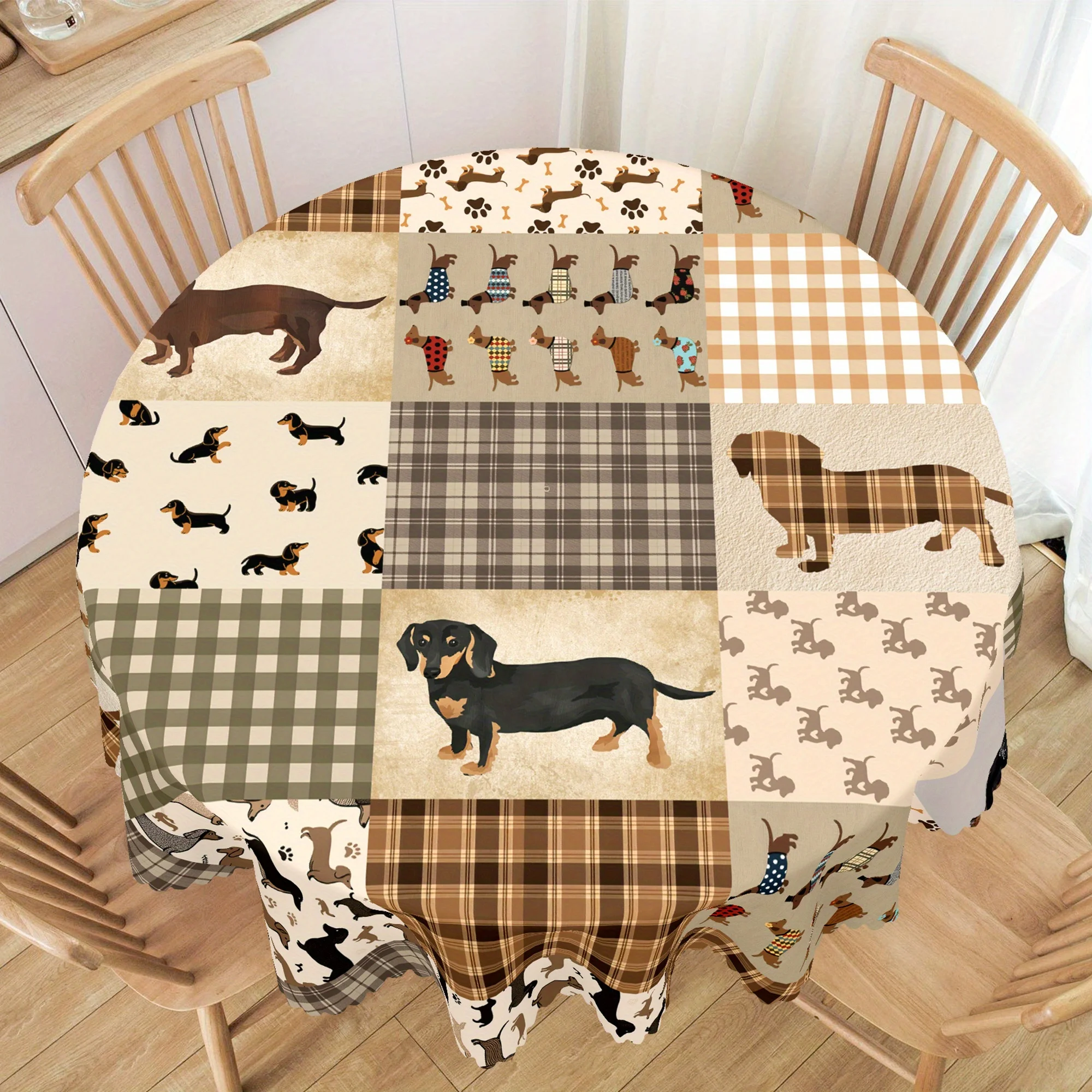 One modern collie dog pattern tablecloth, a gift for pet lovers -
