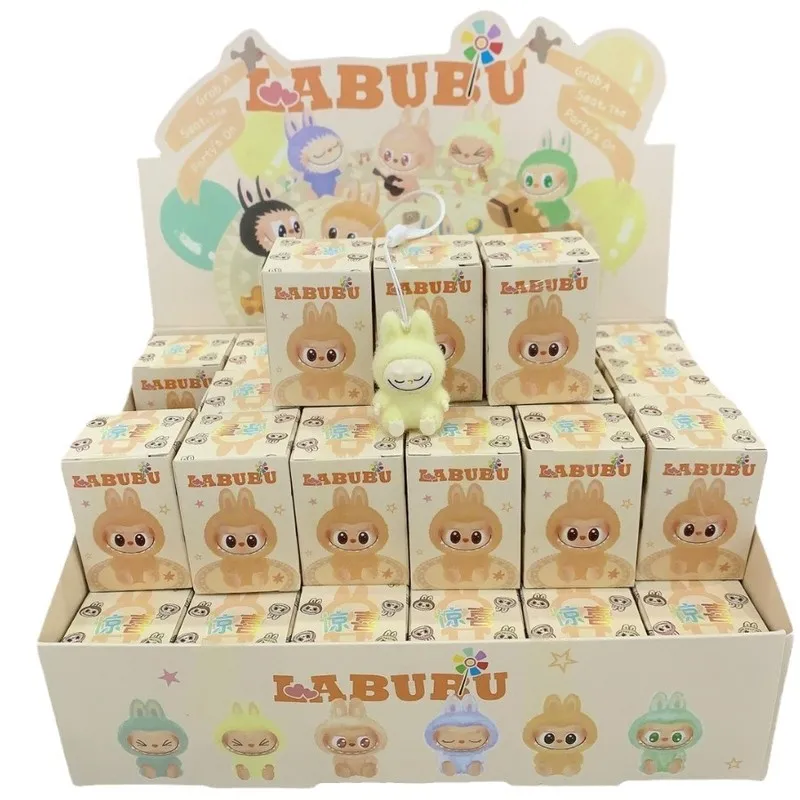 ใหม่การ์ตูน Labubu เรซิ่น Plush Mystery กล่องจี้อุปกรณ์เสริมกระเป๋าเป้สะพายหลังเดสก์ท็อปเครื่องประดับน่ารักเด็ก Surprise ของขวัญวันเกิด