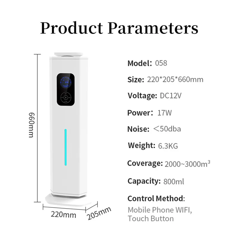 Difusor de Aroma inteligente para hoteles, ionizador de aire, ambientador eléctrico, purificador de Ambiente, aromatizador, 3000m ³