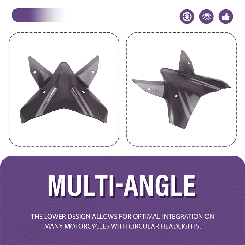 

Kit Motorcycle Accessories Sport Windshield Windscreen Visor Viser For 990 Duke 990Duke 990 DUKE 990DUKE 2024- Gray