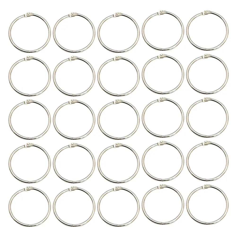 25 قطعة حلقات الموثق الكتب المعدنية فضفاضة ورقة المفكرة خواتم عملية Diy بها بنفسك سجل القصاصات مؤشر بطاقات مكتب الاستخدام المدرسي #6