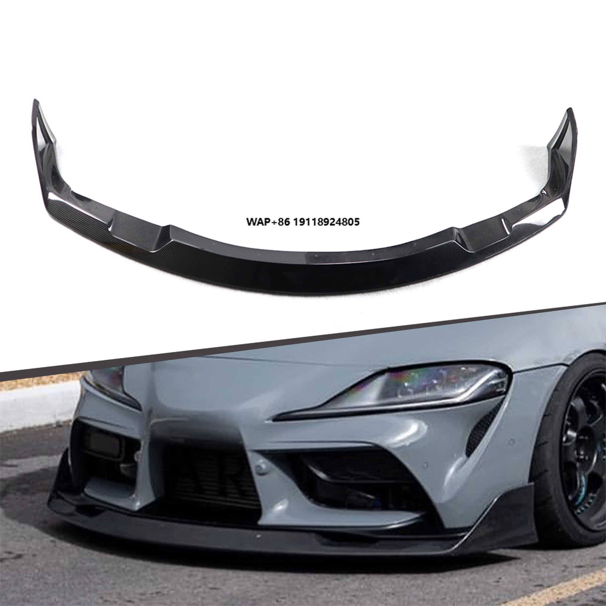 

Carbon Fiber Aimgain Type Front Bumper Lip Splitter for GR Supra A90 2019+