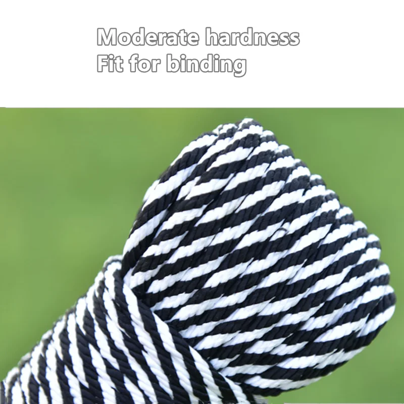 High Strength Nylon Rope, Strapping Goods, Drying Clothes, Truck, Pull Tie, Household Strapping, Black and White,14mm,16mm, 18mm