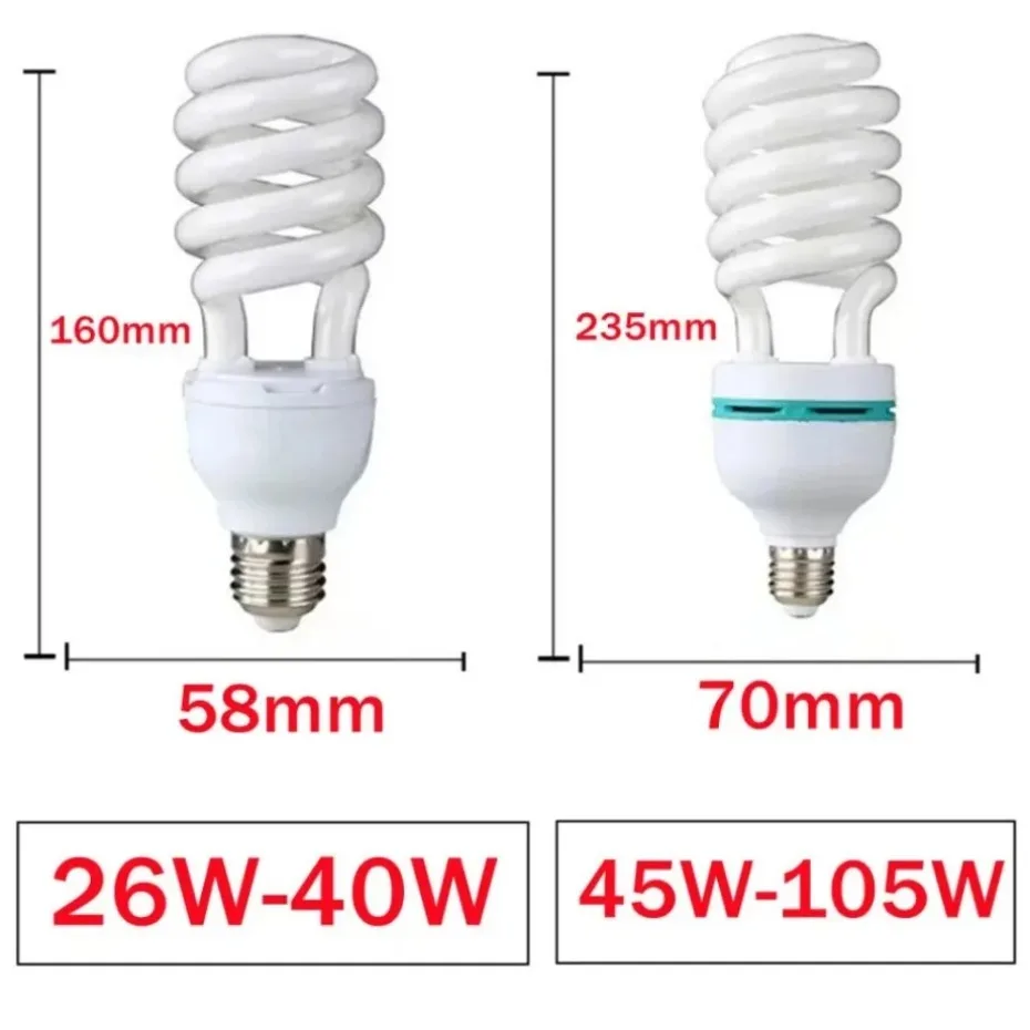 UooKzz Spiral Light Bulb Energy-saving Lamps Tubes E27 5-45W Retro Decor Lamps Bright Bulbs AC220V LED Lamp Home Decoration Lamp