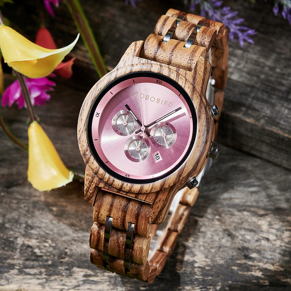 BOBO BIRD Wooden Women\'s Watches Ladies Watch Female Luxury Quartz Watch for Women Customized Drop Shipping