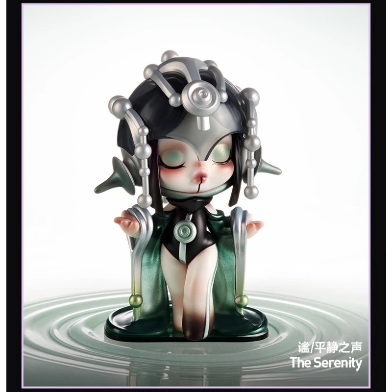 팝 마트 스컬판다 음악 테마 블라인드 박스 - 비닐 아트 피규어 세트 데코 애호가들을 위한 다크 판타지 수집품 선물