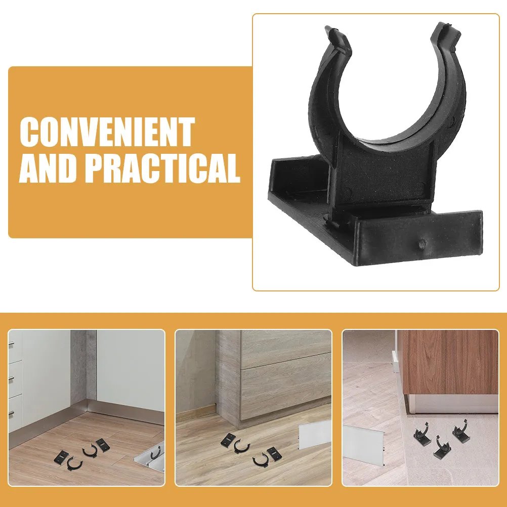 12Sets Kitchen Plinth Clips Cabinet Leveler Kick Skirting Board Trims Brackets for Cabinets Legs Furniture Leveling Feet Floor