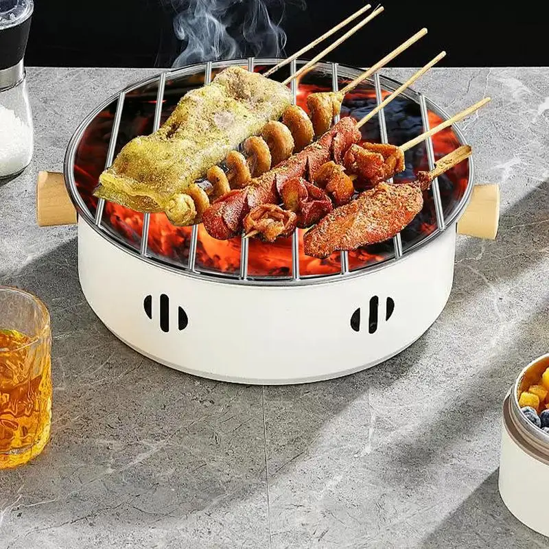 

Grill Rack Round Wire Rack For Cooking Stainless Steel Tray Barbecue Grill Grid For Kitchen Camping Picnic Roasting Steaming