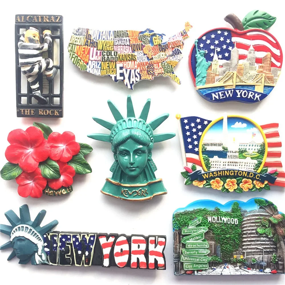 BABELEMI Singapore Canada Holland USA New York Washington Montana Fridge Magnet Travel Souvenirs Refrigerator Home Decoration