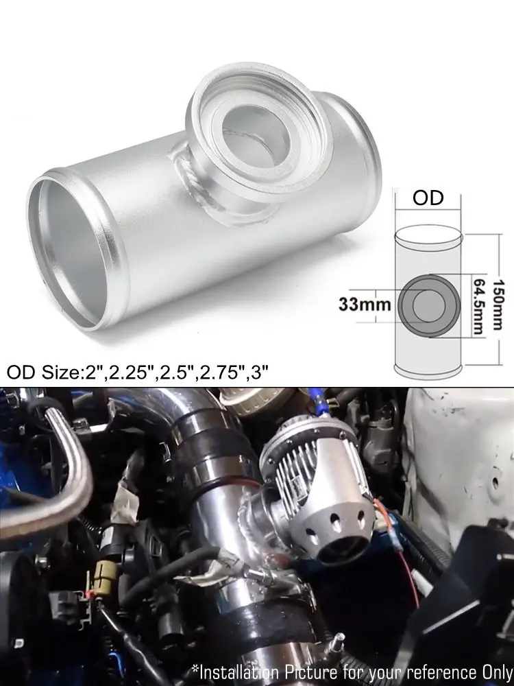 EPMAN uniwersalny 2", 2,25", 2,5", 2,75", 3" Turbo aluminiowa rura z kołnierzem SSQV SQV BOV zawór wydmuchowy EPBOV01FP — zdjęcie 2