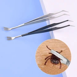 2 In 1 Tick Remover Tool Stainless Steel Tick Remover Tweezers Stainless Steel Tick Remover Kit With Storage Case Suitable For