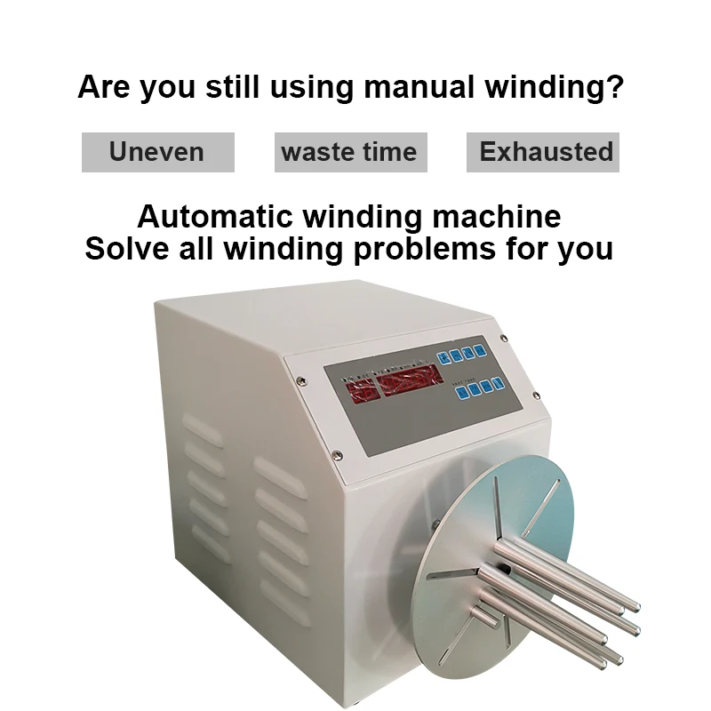 BORUIX Semi-automatic Winding Machine 120W Wire Diameter 0-5mm Wire Length Less Than 10m Power Cord Round Tape Winding Machine