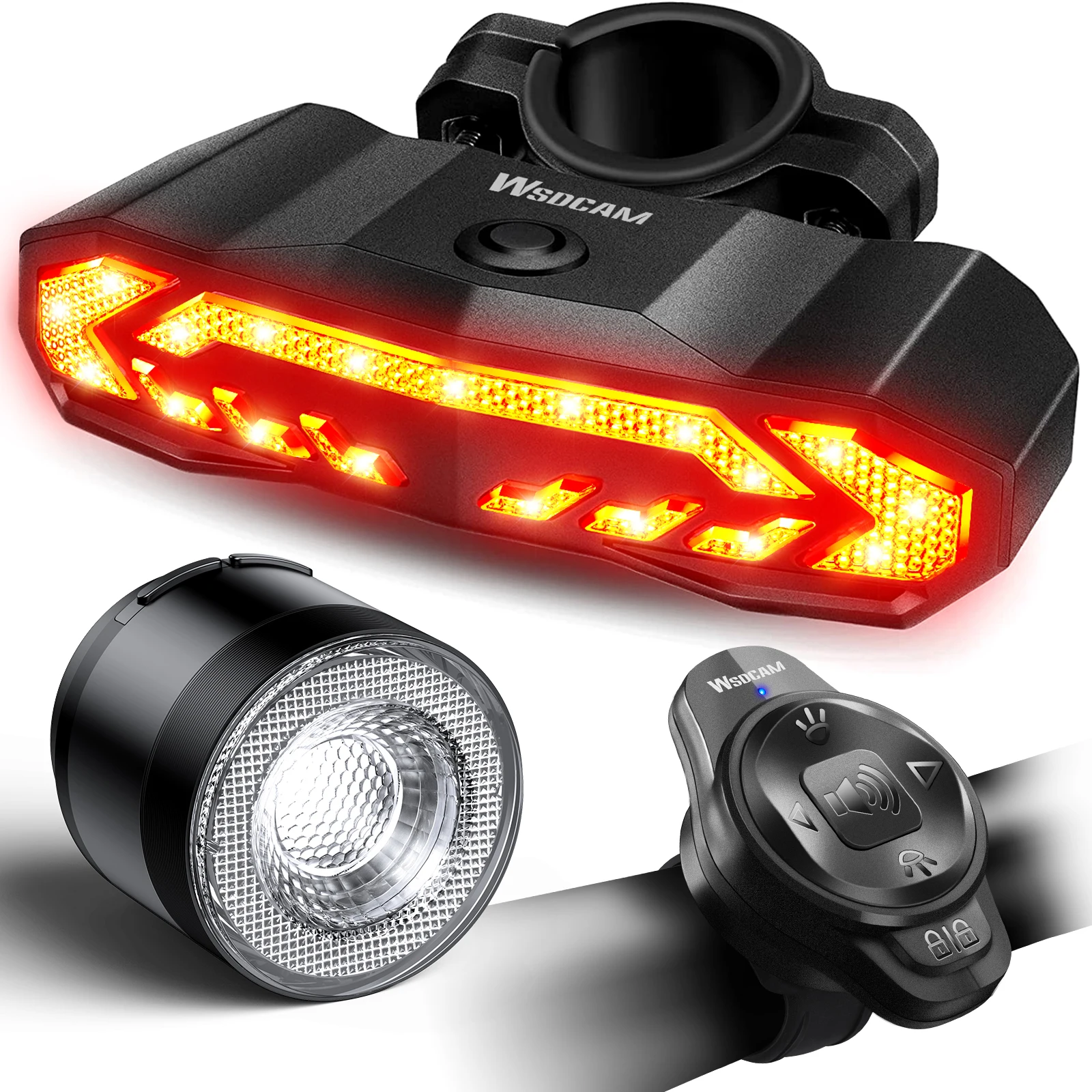 AliExpress NONE Extractme Smart Bike Tail Light with Turn Signals and Brake Light IP65 Waterproof Rechargeable Bike Alarm Anti Theft with Remote