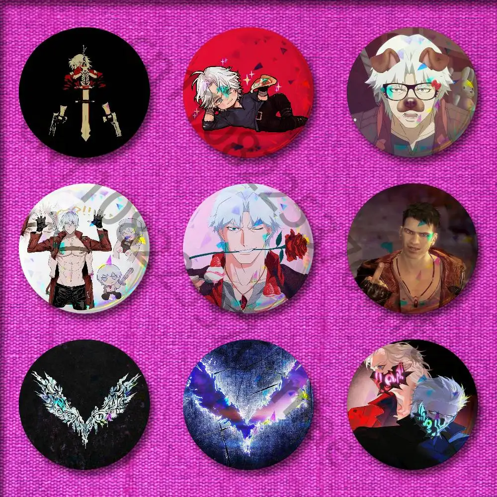 

D-DMC Dante D-Devil M-May Cry Badge For 32mm 25mm 44mm 75mm 58mm Round Pin Brooch Insignia Cover Decoration