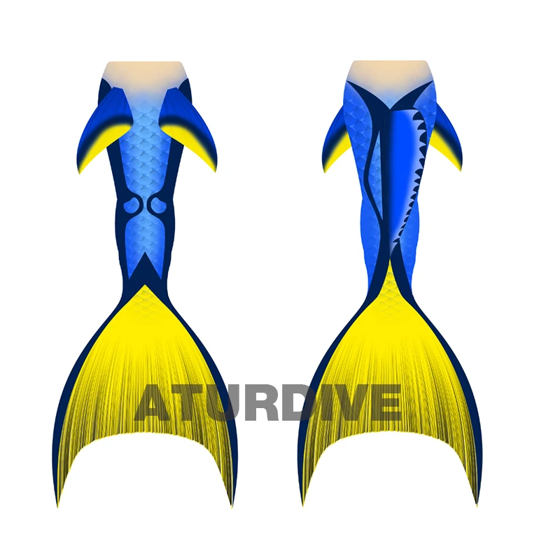 Customized professional Mermaid fishtail Nemo clownfish dolly adult children PADI SSI course teaching fishtail