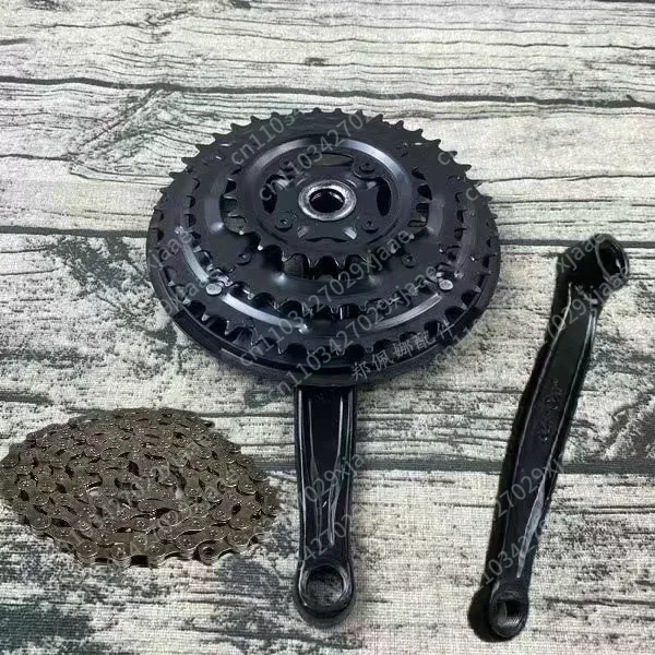 Mountain Bike Three-piece Dental Disc 42T Roulette 6/7/9 Speed Crankshaft Variable Speed, Connecting Rod Universal Accessories