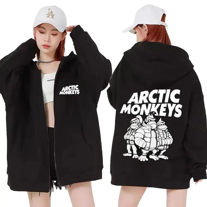 

Rock Band Arctic Monkeys Zip Up Hoodies Men Hip Hop Gothic Vintage Sweatshirts Unisex Casual Autumn/Winter Zipper Hoodie Jackets