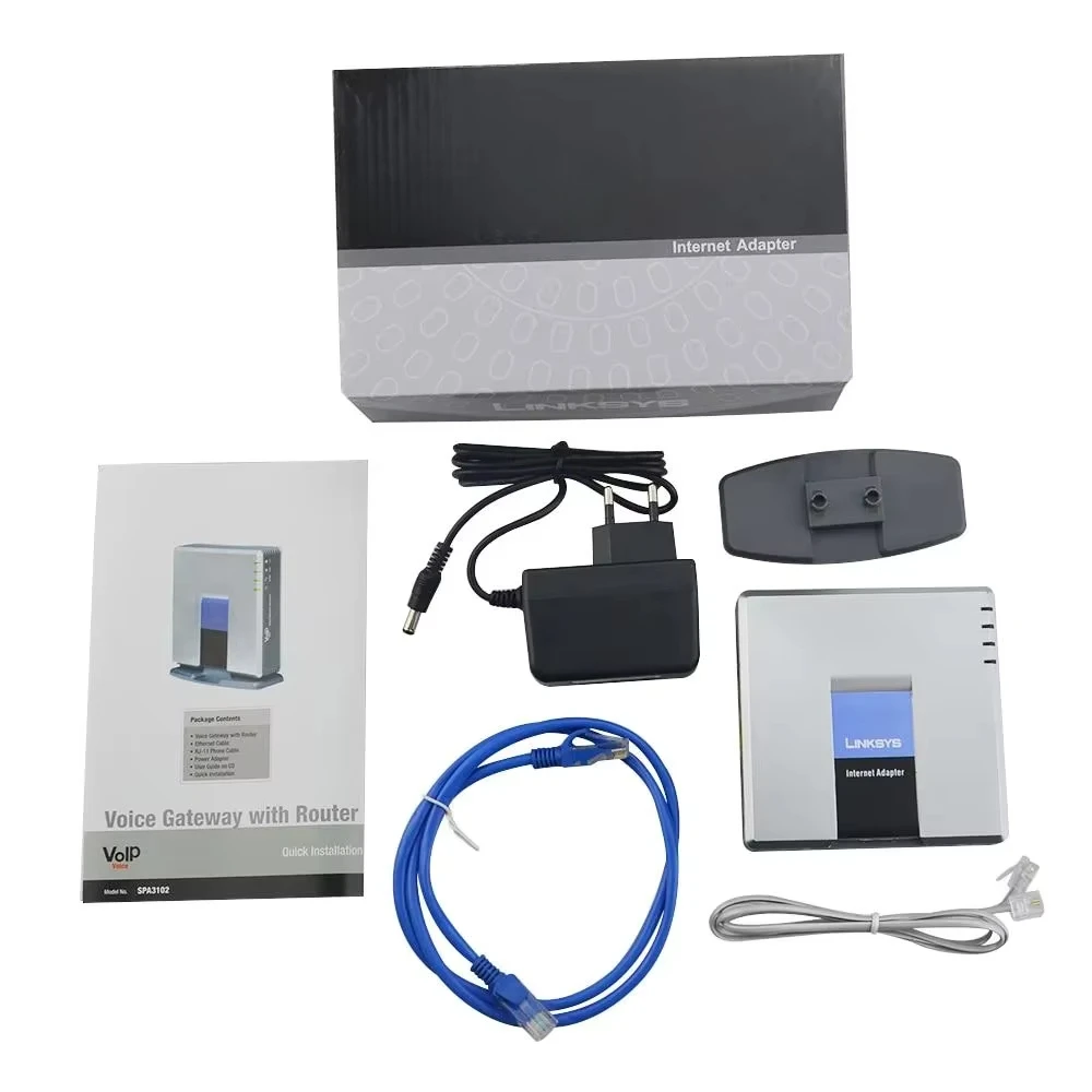 SPA3102/SPA 3102 SPA3102 بوابة صوت مع جهاز توجيه VoIP Linksys Sipura SPA-3102 (SIP) Linksys SPA3102 (SIP)