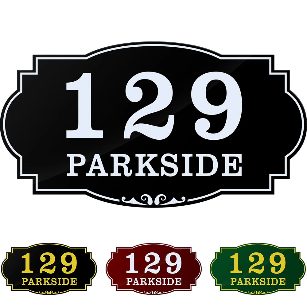 

Персонализированная индивидуальная табличка с адресом дома, табличка с номером дома из ПВХ, отображение вашего адреса и названия улицы для почтового ящика